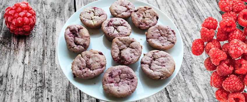 Rezept für vegane Himbeer Muffins