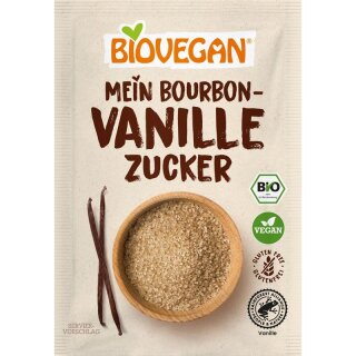 Biovegan Vanillezucker - Mit Bourbon Vanille - Bio - 5x8g