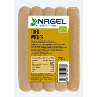 Nagel Tofu Tofu Wiener 5 Stück - Bio - 200g