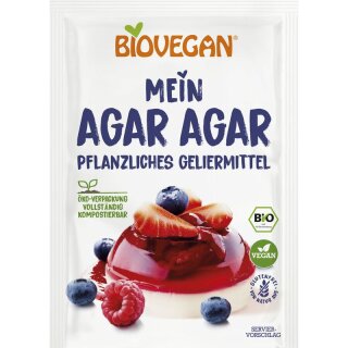 Biovegan Agar Agar pflanzliches Geliermittel, glutenfrei - Bio - 30g