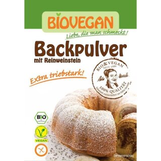 Biovegan Backpulver mit Reinweinstein - Bio - 1kg