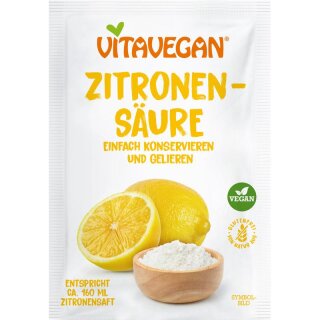 Biovegan Zitronensäure glutenfrei - 10g