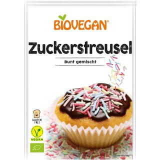 Biovegan Zuckerstreusel bunt gemischt - Bio - 70g