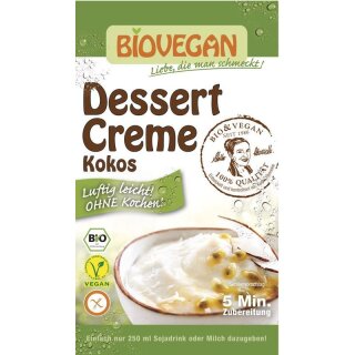 Biovegan Dessertcreme Kokos ohne Kochen - Bio - 63g