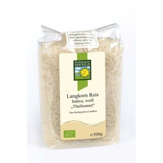 Bohlsener Mühle Langkorn Reis Indica weiß Thaibonnet - Bio - 500g
