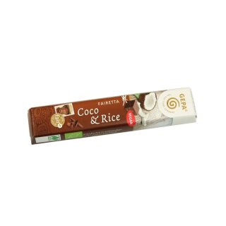 GEPA Coco & Rice er Schokoladenriegel mit Kokosflocken - Bio - 45g