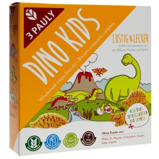 3 Pauly Dino Kids Vollkornkekse - 125g