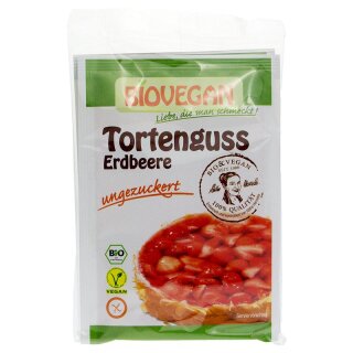 Biovegan Tortenguss Erdbeere - Bio - 2 x 8g