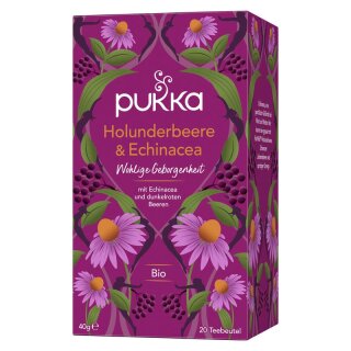 Pukka Früchte-Kräutertee Holunderbeere & Echinacea 20 Teebeutel - Bio - 40g