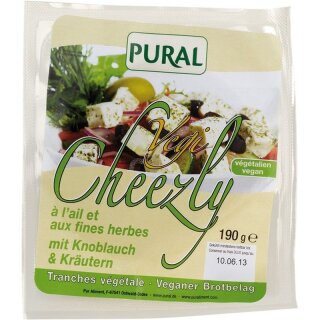 Pural Vegi Cheezly mit Knoblauch & Kräutern - 190g