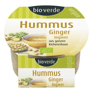 bio-verde Hummus Ginger mit Ingwer und Koriander - Bio - 150g