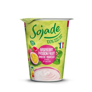 Sojade Soja-Alternative zu Joghurt Himbeere-Maracuja - Bio - 400g