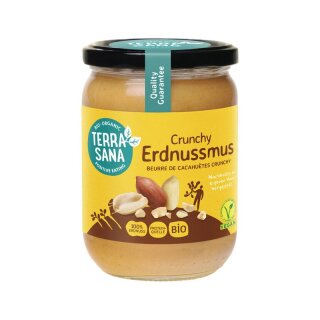 TerraSana Erdnussmus Crunchy - Bio - 500g