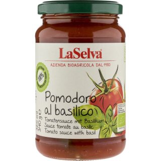 Laselva Tomatensauce mit frischem Basilikum Pomodoro al basilico - Bio - 340g