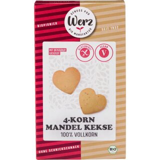 Werz 4-Korn-Vollkorn-Mandel-Keks glutenfrei - Bio - 150g