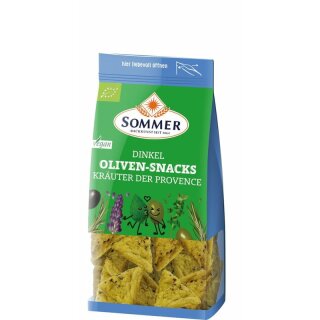 Sommer Dinkel Oliven-Snacks Kräuter der Provence - Bio - 150g