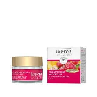 Lavera Regenerierende Nachtpflege Cranberry & Arganöl - 50ml