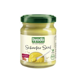 byodo Byodo Scharfer Senf extra scharf cremiger Senf mit feuriger Schärfe - Bio - 125ml