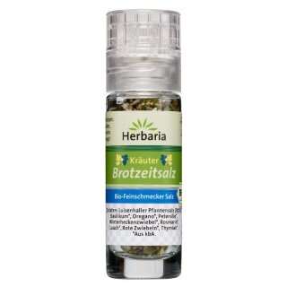 Herbaria Kräuter Brotzeitsalz Mini-Mühle - Bio - 13g