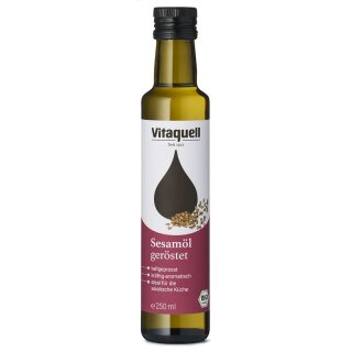 Vitaquell Sesam-Öl geröstet kaltgepresst - Bio - 0,25l
