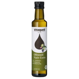 Vitaquell Oliven-Öl nativ extra 1. Güteklasse - Bio - 0,25l