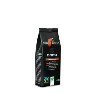 Mount Hagen Fair Trade Naturland Espresso ganze Bohne - Bio - 250g
