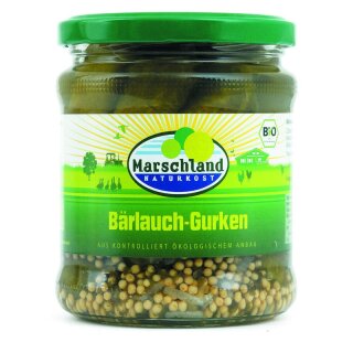 Marschland Bioland Bärlauch-Gurken 370 ml Gl. - Bio - 0,185kg