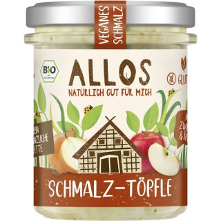 Allos Schmalz-Töpfle mit Zwiebeln und Äpfeln - Bio - 150g