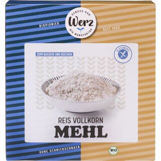 Werz Reis VollkornMehl glutenfrei - Bio - 1000g