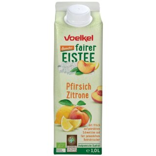 Voelkel fairer Eistee Pfirsich Zitrone - Bio - 1l