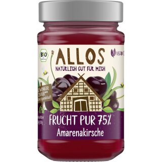 Allos Frucht Pur 75% Amarenakirsche - Bio - 250g