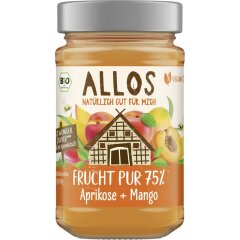 Allos Frucht Pur 75% Aprikose + Mango - Bio - 250g