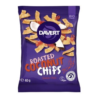 Davert Roasted Coconut Chips Sweet Chili - Bio - 40g
