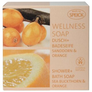 Speick Wellness Soap Dusch + Badeseife Sanddorn & Orange - 200g