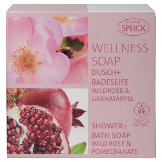 Speick Wellness Soap Dusch + Badeseife Wildrose & Granatapfel - 200g