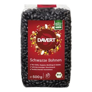Davert Schwarze Bohnen - Bio - 500g