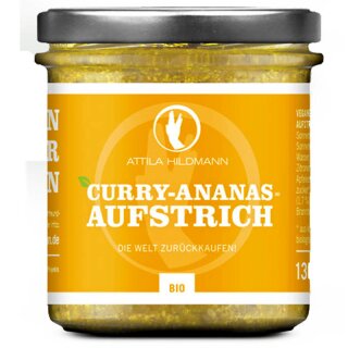 Attila Hildmann Curry-Ananas Aufstrich - Bio - 130g