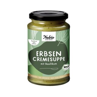 Nabio Erbsen Suppe + Basilikum VON HIER - Bio - 375ml