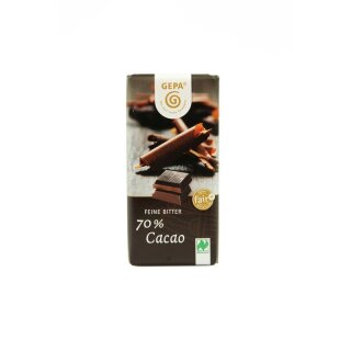 GEPA Feine Bitter 70% Cacao Schokolade - Bio - 40g