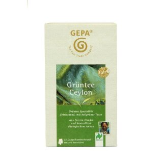 GEPA Grüntee Ceylon Teebeutel - Bio - 50g