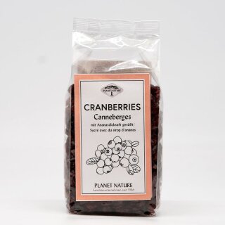 Planet Nature Cranberries mit Ananasdicksaft gesüßt - 200g