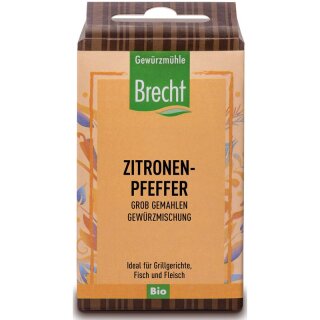 Gewürzmühle Brecht Zitronenpfeffer grob gemahlen NFP - Bio - 40g
