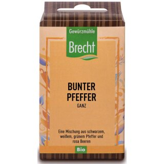 Gewürzmühle Brecht Bunter Pfeffer ganz - Bio - 40g