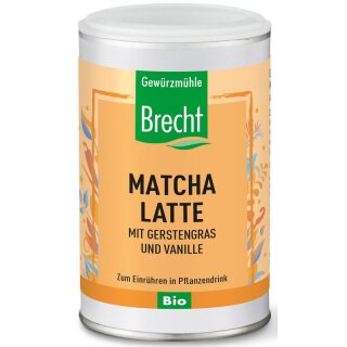 Gewürzmühle Brecht Matcha Latte mit Gerstengras und Vanille - Bio - 70g