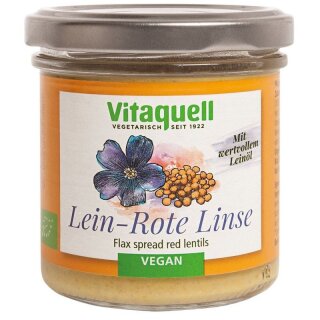 Vitaquell Lein-Rote Linsen Bio vegan - Bio - 130g
