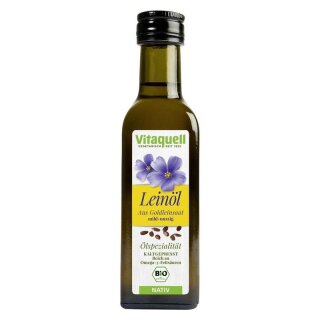 Vitaquell Lein-Öl aus Goldleinsaat nativ kaltgepresst - Bio - 100ml