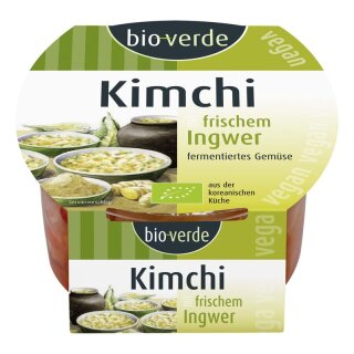 bio-verde Kimchi Ingwer fermentiertes Gemüse- Bio - 125g