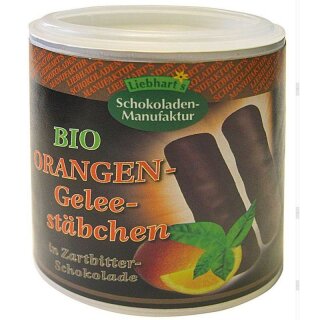 Liebharts Orangen-Geleestäbchen in Zartbitter-Schokolade - Bio - 175g