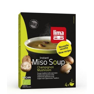 Lima Instant Miso Soup Champignon - Bio - 4x9g