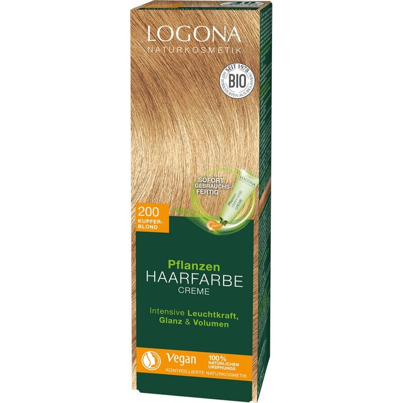 Logona Pflanzen Haarfarbe Creme 200 kupferblond - 150ml | Colorationen
